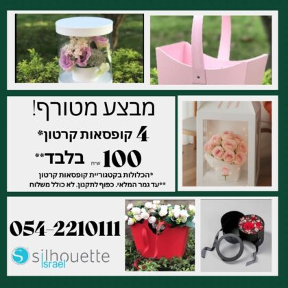 מבצע 4 קופסאות קרטון