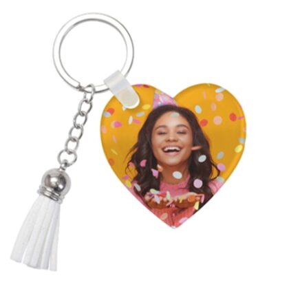 מחזיק מפתחות אקרילי לב - סובלימציה